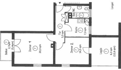 Exklusive 2-ZKB Whg mit Balkon + großer Loggia + Einbauküche in Mainzer Bestlage (nähe Uniklinik)