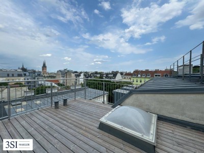 Traumblick! Urbanes Wohnen– 1,5-Zimmer-Juwel im 7. Bezirk mit riesiger Dachterrasse