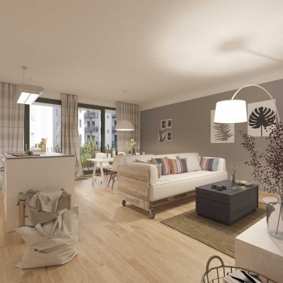 *Erstbezug Neubau KfW 40 Plus* - Lage im Hinterhaus mit großem Balkon & Tageslichtbad