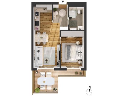 Hochwertige 2-Zimmer Neubau-Wohnung mit Balkon (W07)