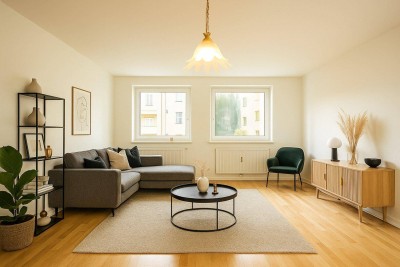 Top geschnittene Zwei-Zimmer-Wohnung mit möglichem Garagenplatz