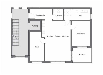 Neubau: moderne 3 Zimmer Wohnung mit EBK und Balkon in Niedernberg