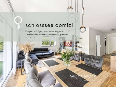 Schlosssee Domizil – Elegante Erdgeschosswohnung mit Terrasse - modern, barrierefrei und neuwertig