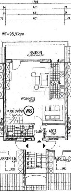 Attraktive und gepflegte 3-Zimmer-Maisonette-Wohnung mit großem Südbalkon