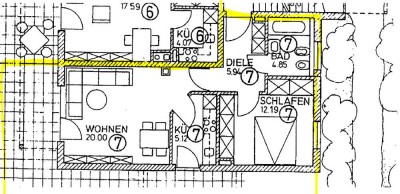 Ruhige, geräumige und gepflegte 2-Zimmer-EG-Garten-Wohnung