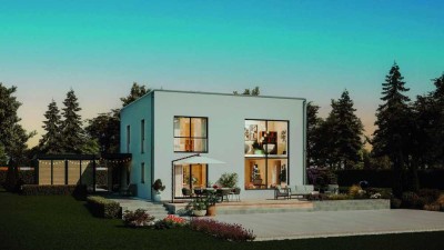 Modernes Design - nachhaltige Bauweise - Inklusiv Grundstückservice