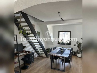 Tauschwohnung: Maisonette Wohnung mit Dachterrasse