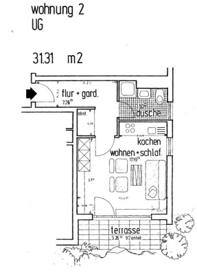 Komfortables 1-Zimmer-Apartment mit EBK in Siegen-Weidenau