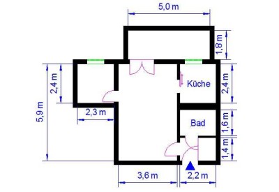 !!!Senioren aufgepasst - kuschlige 1-Raumwohnung!!!