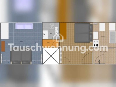 Tauschwohnung: 2 Zimmer-Wohnung zum Tausch gegen 3-4 Zimmer-Wohnung