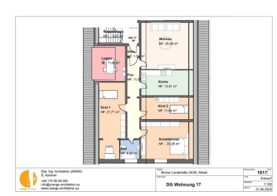 3-4 Zimmer Wohnung mit gr. Loggia im Dachgeschoss