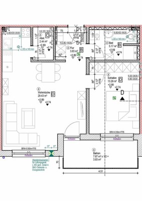 *** schöne 2 Zi-Whg mit Balkon in Ergoldsbach TOP LAGE ***