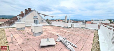 PENTHOUSE IM ZENTRUM VON KORNEUBURG MIT EINZIGARTIGER DACHTERRASSE UND 2 KFZ-STELLPLÄTZEN