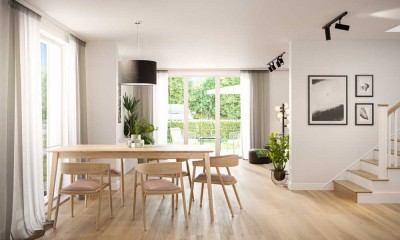 Neubau! Modernes Reihenmittelhaus mit 40 m2  Ausbaureserve im DG und Blick auf die Berge