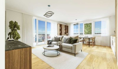 zentral gelegene 2 Zimmer Wohnung, 2.OG, Neubau, Provisionsfrei, EH40