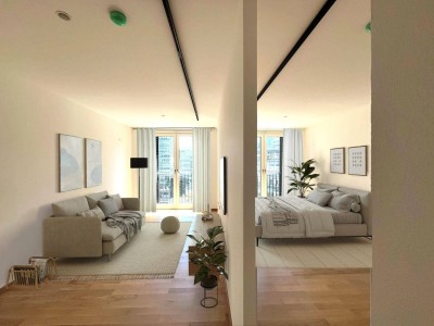 Sonnige 1,5 Zimmer-Wohnung – Erstbezug in den DC Flats - zu mieten in 1220