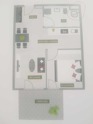 Moderne 2-Zimmer Wohnung mit Balkon im 1. OG in Vilsbiburg