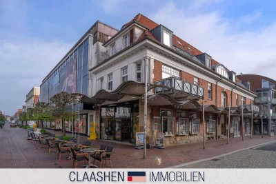 Oberwohnung mit Balkon in der Fußgängerzone