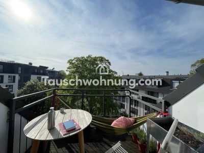 Tauschwohnung: Lichtdurchflutetes DG mit großer Wohnküche und Westbalkon