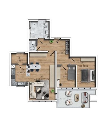 Viel Raum für neue Ideen – moderne Wohnung mit Niveau (Wo.6)