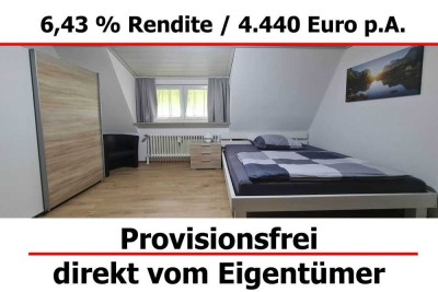 6,43 % Rendite - Möbliertes Apartment  - Provisionsfrei - direkt vom Eigentümer