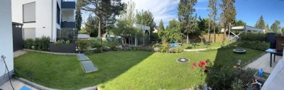 Exklusive, neuwertige 4-ZKB-EG-Wohnung mit lux. Ausstattung mit Garten/EBK in Mannheim-Neuhermsheim