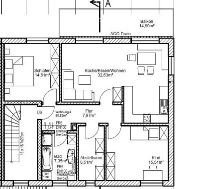 4-Zimmer-Wohnung mit großem Balkon zur Miete in Plattling