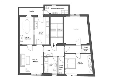 Großzügige 4-Zimmer-Wohnung in Stadtnähe mit Balkon und EBK