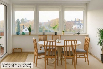 Helle 2-Zimmer-Wohnung mit Balkon & Einbauküche – sofort bezugsfrei!
