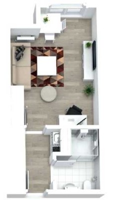 Gepflegtes 1-Zimmer-Studio-Apartment mit Küchenzeile, Fußbodenheizung – ideal als Kapitalanlage!