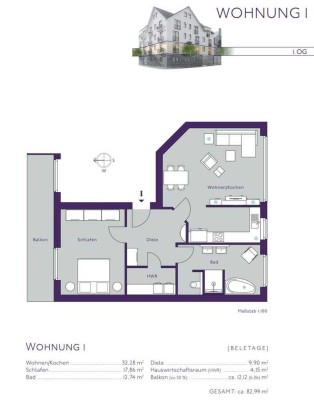 Geschmackvolle, neuwertige 2-Raum-Wohnung mit gehobener Innenausstattung mit EBK in Bremerhaven