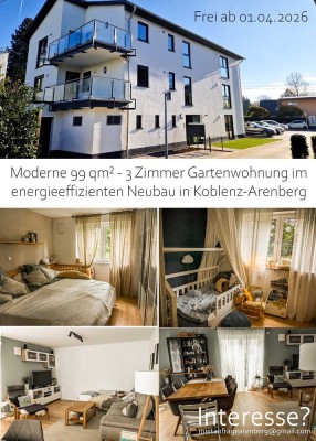 Moderne 3-Zimmer-Gartenwohnung im energieeffizienten Neubau (A+)