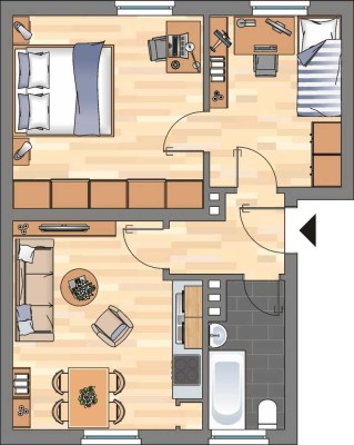 3-Zimmer-Wohnung in Wilhelmshaven Fedderwardergroden