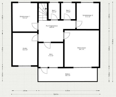 Haus zu vermieten mit Garten, Kamin und viel Platz