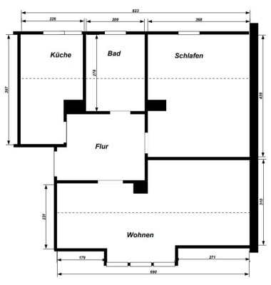 Helle 2-Zimmer-Dachgeschosswohnung mit moderner Küche & Stellplatz – ruhig wohnen in Borna