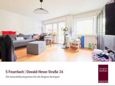 S-Feuerbach: Großzügige 2,5-Zi.-Whg. mit Balkon in gefragter Lage – gut geschnitten & attraktiv!
