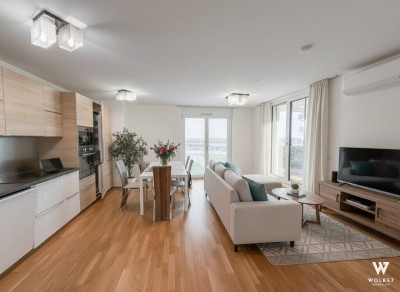 U2 Seestadt | Moderne 4-Zimmer-Eigentumswohnung im 7. Stock – mit großzügigen Freiflächen | Fußbodenheizung + Klima