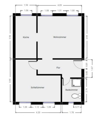 Frisch renovierte 2-Zimmerwohnung Gladbacher Straße (Nähe Helios-Kliniken)