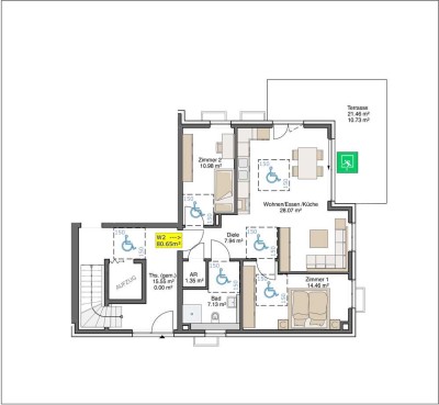 Neubau-Erdgeschosswohnung mit 3 Zimmern und Garten in Dettingen u. Teck