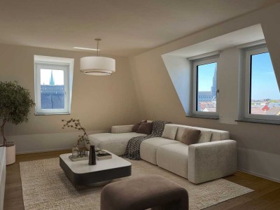 Wohnung mit Postkartenblick: Hochwertige 4-Zimmer-Wohnung über den Dächern Ulms