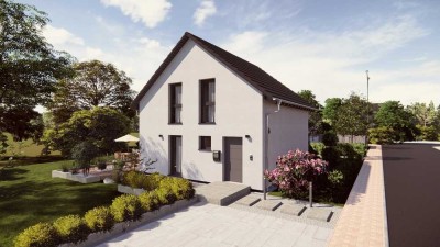Ein Massivhaus von Einsteinhaus in Fertigbauweise.
