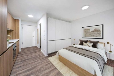 Erstbezug - Möbliertes 1 Zimmer-Apartment mit Einbauküche und Balkon - Typ D1 - Stichstraße