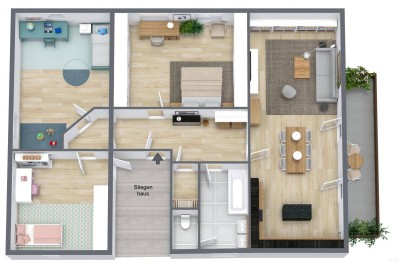 8054 - Hausetage mit 4 Zimmer in Seiersberg - mit Eigengarten und Garage in absoluter Ruhelage