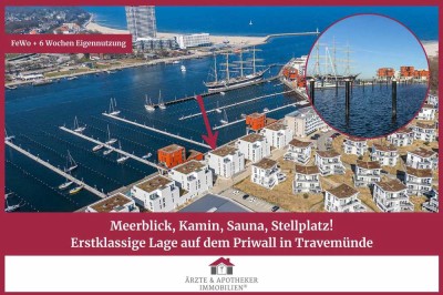 Meerblick, Kamin, Sauna, Stellplatz!
Erstklassige Lage auf dem Priwall in Travemünde
