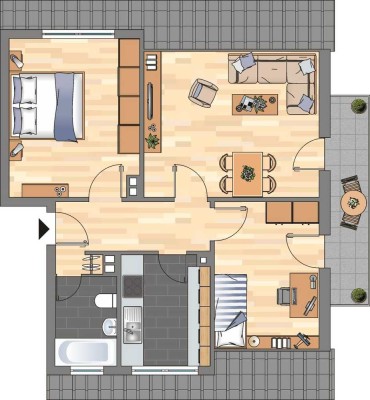 3-Zimmer-Wohnung in Weisenheim am Sand