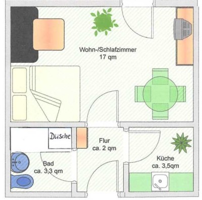 Stilvolle 1-Zimmer-Terrassenwohnung mit Einbauküche in Höhenkirchen-Siegertsbrunn