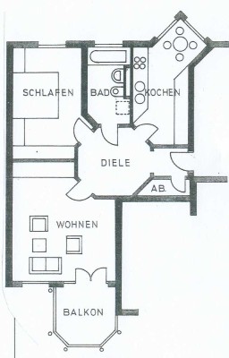 Schöne 2-Zimmerwohnung mit Einbauküche