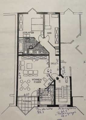 Köln-Weidenpesch, helle 3 Zimmer-Wohnung mit Balkon