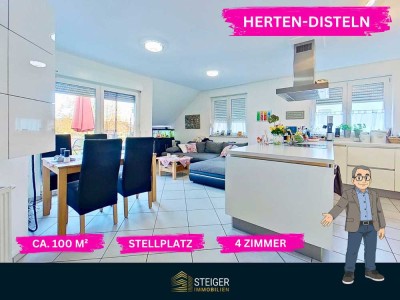 Renditeobjekt mit Stil: Lichtdurchflutete Maisonettewohnung mit Balkon in Herten-Disteln