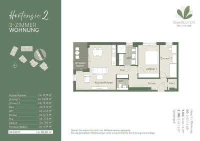 **  DREIZIMMER-NEUBAUWOHNUNG AM REDNITZGRUND **